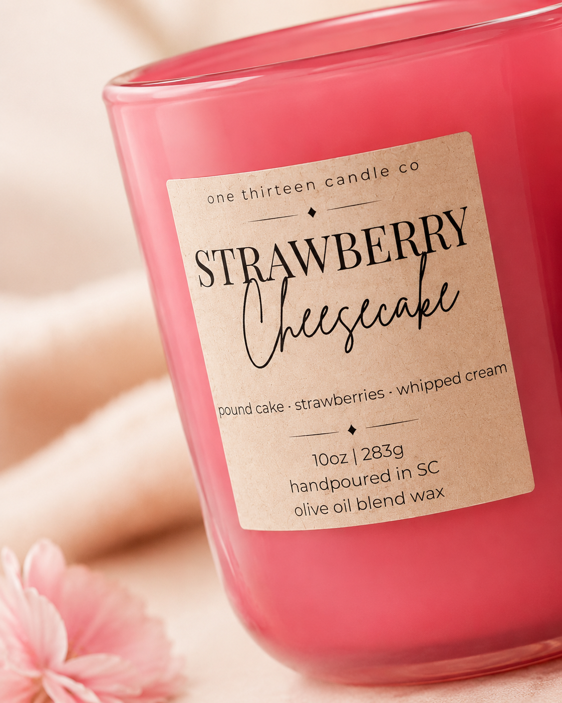 Strawberry Cheesecake - 10oz Candle